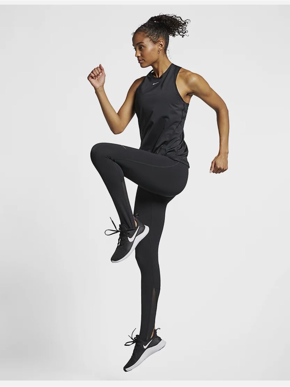 Nike Pro Dri-FIT Women's M Black Racerback Tank Breathable Stretch Mesh